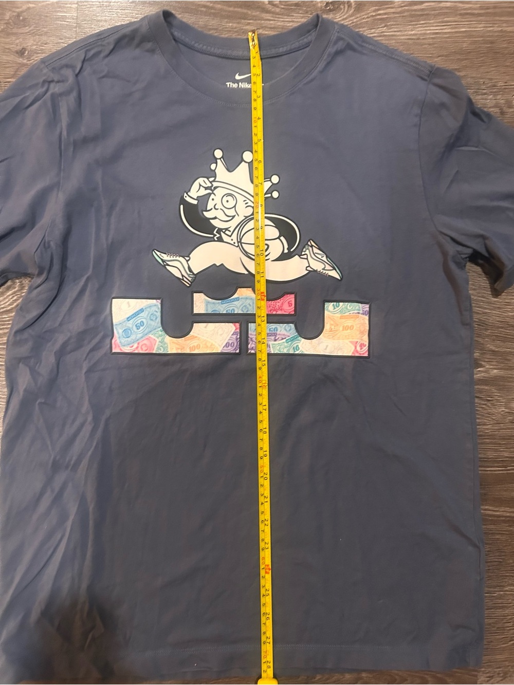 Nike Navy Short Sleeve Kids Tee with Multicolor Graphic
